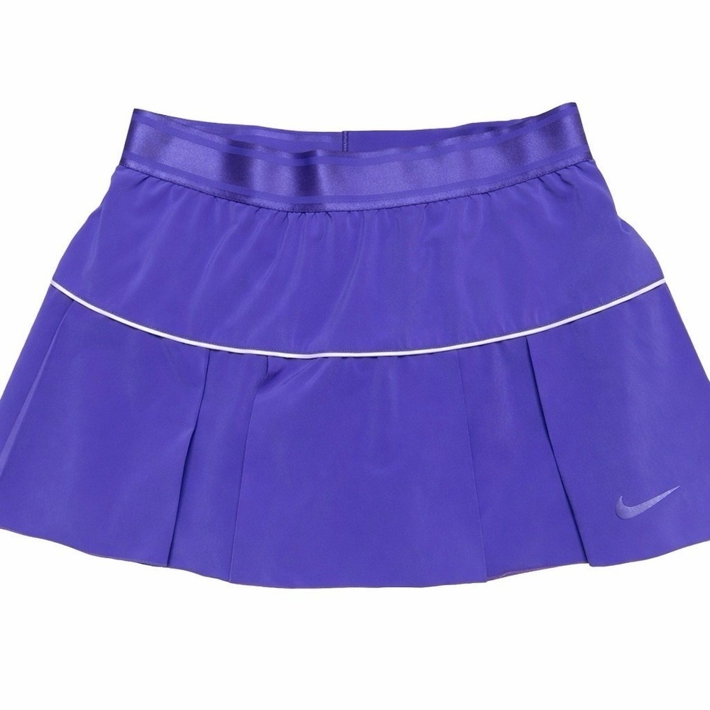 Nike Dri-Fit Tennis Skort Purple Pleated Built In Shorts Golf Skirt Womens M